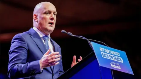 Reuters National Party leader Chris Luxon speaks at the New Zealand National Party's election campaign launch in Auckland, New Zealand, September 3, 2023.