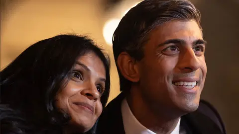 Getty Images UK prime minister Rishi Sunak and his wife Akshata Murthy