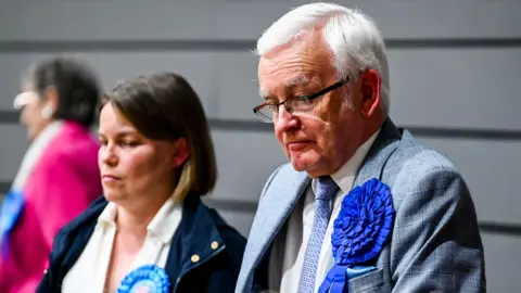 Alamy Cleethorpes MP Martin Vickers, during the North East Lincolnshire Council Local Elections, in Grimsby.