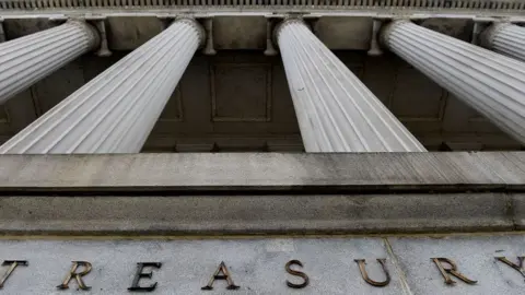 Getty Images The façade of the US Treasury building