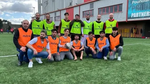 Afghan community and welfare centre Mr Fahim and football team