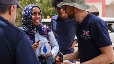 Getty Images UK nationals being evacuated