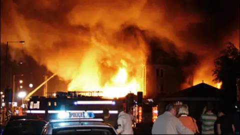 Nathan Rippon Building in flames