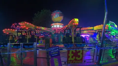 Air Maxx 360 ride with police cordon around it (picture from 2019)