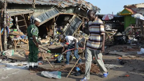 AFP/GETTY IMAGES Nigeria's Maiduguri continues to be the epicentre of the insurgency