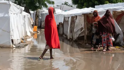 IDMC The refugee camp in Maiduguri of Nigeria shelters people who fled the Boko Haram insurgency