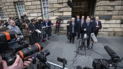 PA Media Alex Salmond outside court