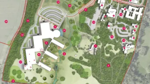 West Suffolk NHS Trust Drawing of part of proposed hospital site