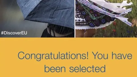 Eleanor Page Screenshot of Interrail acceptance email