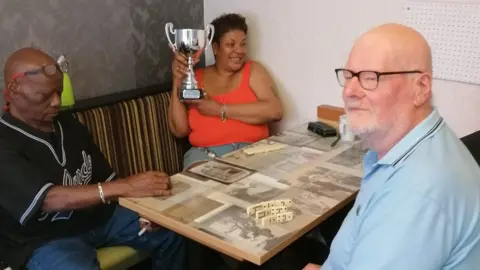 Lawrence Walker Players of the Colchester Caribbean Elders team who are holders of the Black History Month dominoes trophy