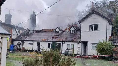 Ash Humphries Fire at a property in Hengrave, Suffolk