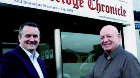 Banbridge Chronicle Peter Laidlaw, the Chronicle's new managing editor with editor Bryan Hooks