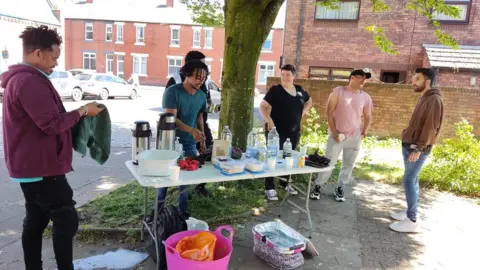 Cumbria Wildlife Trust Volunteers from the Men's Diaspora Group from Multi Cultural Cumbria