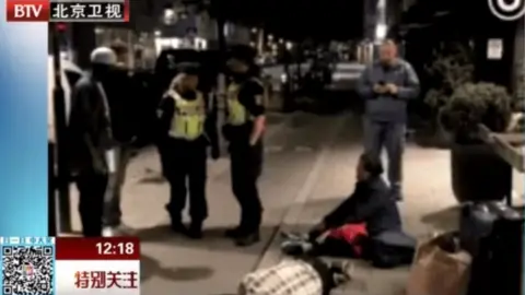 BTV Chinese national broadcasters, including Beijing TV, aired the footage