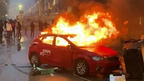 Car on fire