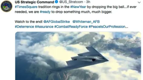 Twitter/US Strategic Command Screenshot of the offending tweet
