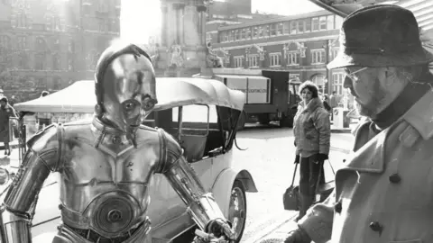 REX/Shutterstock John Williams and C3PO at the Royal Albert Hall