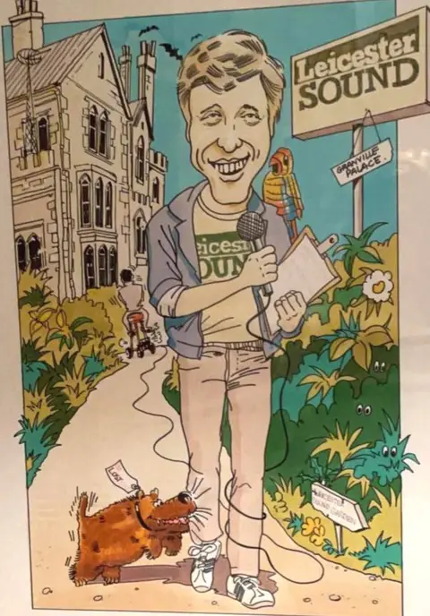 Eleanne Mould Drawing of Tony Lyman while presenting at Leicester Sound