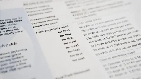 Getty Images An example of energy bills