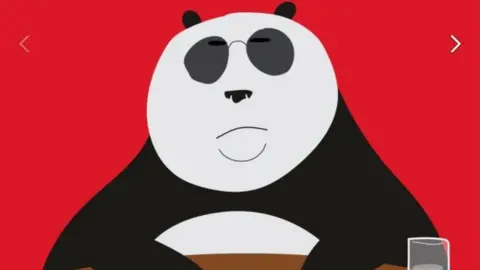 Alisher Usmanov as "Kung-Phooey Panda" in a post on Russian social network V Kontakte.