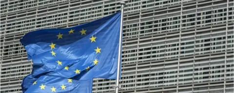 EPA EU flag outside the European Commission headquarters