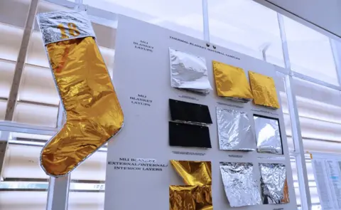 NASA/JPL-Caltech The different materials used in the JPL shield shop