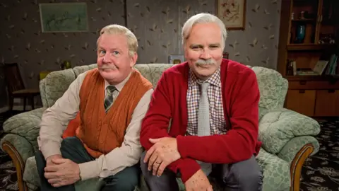 BBC Jack and Victor on the set of Still Game