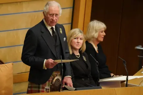 PA Media King Charles in the Scottish Parliament