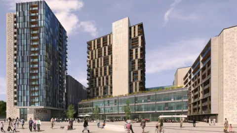 FI An artist's impression of station entrance at Nelson Gate