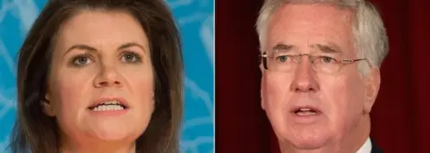 Alamy/Getty Julia Hartley-Brewer and Michael Fallon