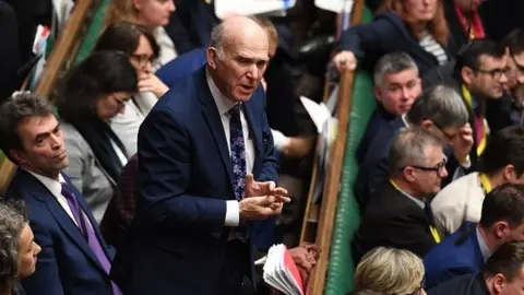 PA Sir Vince Cable speaking in the House of Commons