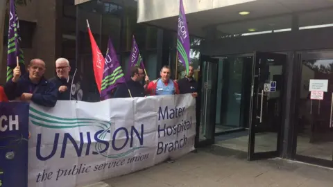 BBC Health union representatives delivered the letter to the Department of Health