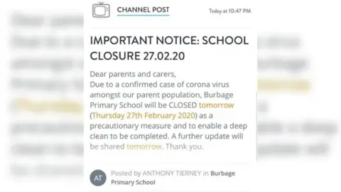 Burbage Primary School School alert