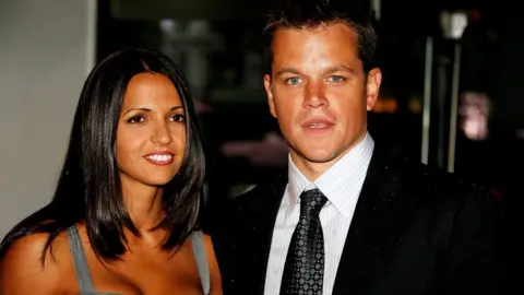 Dave Hogan Matt Damon and wife Luciana Bozan Barroso