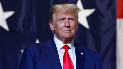 Getty Images Donald Trump at the Georgia GOP Convention in April