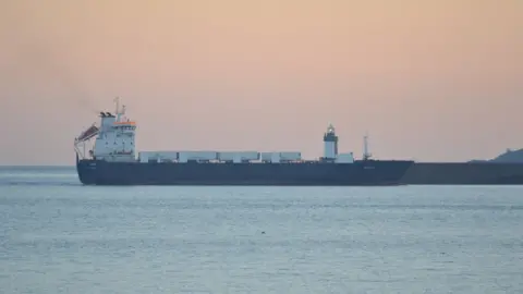 BBC MV Arrow entering St Peter Port Harbour