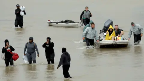 Getty Images More than 3,000 people have been rescued in Houston alone