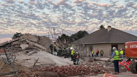 Collapsed building in South Africa