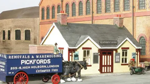 Paul Bason The Helmthwaite model trashed by vandals