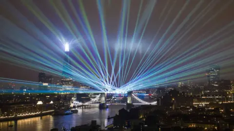 Getty Images Light show in 2021