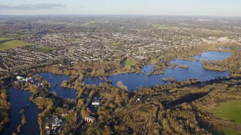 Getty Images Aerial view of Rickmansworth Aquadrome