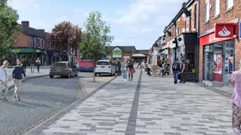 South Ribble council artist's impression of street