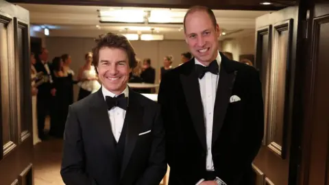 PA Media Tom Cruise and Prince William