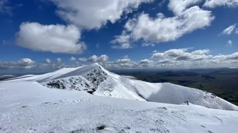 Graeme Corrighan Snow at the top of Blencathra on Wednesday