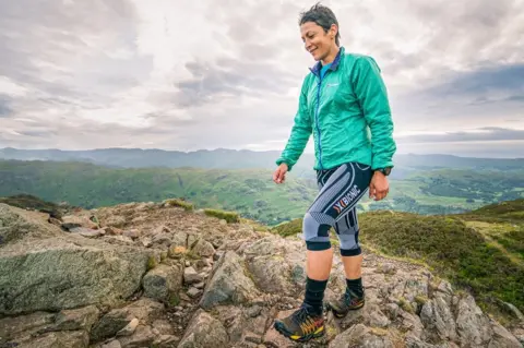 Steve ashworth Sabrina on Lingmoor which was her final Wainwright