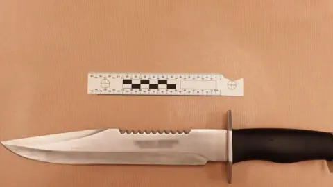Sussex Police The knife used to stab Connor Ansell