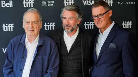 Reuters Director Stephen Frears, Co-Screenwriters Steve Coogan, and Jeff Pope attend the world premiere of "The Lost King" at the Toronto International Film Festival (TIFF) in Toronto, Ontario, Canada September 9, 2022