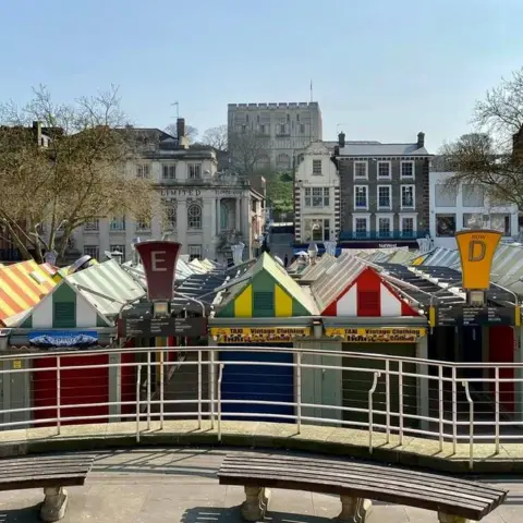 Dickie Hartt The Norwich Market and Norwich Castle