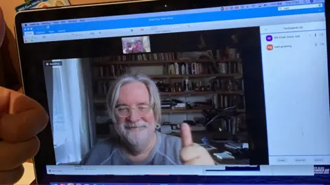 Matt Groening on Zoom call