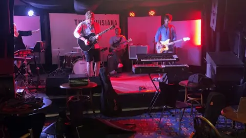 Band rehearse at The Louisiana